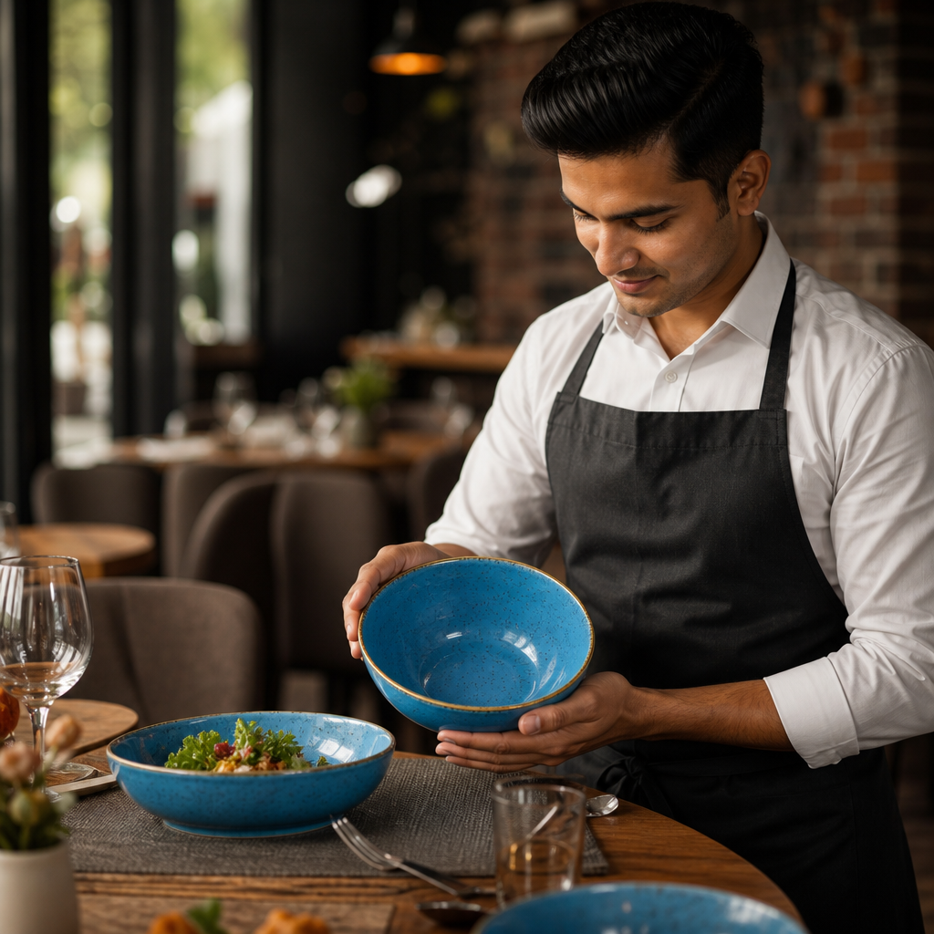 Bowl 340ml Vitrified Ceramic for Rustic Dining (Pack of 12)