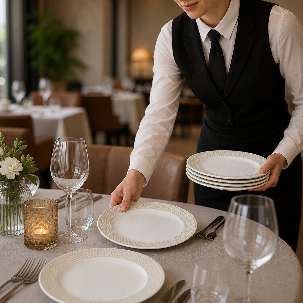 Plates 170mm Sand Vitrified Ceramic for Elegant Dining (Pack of 12)