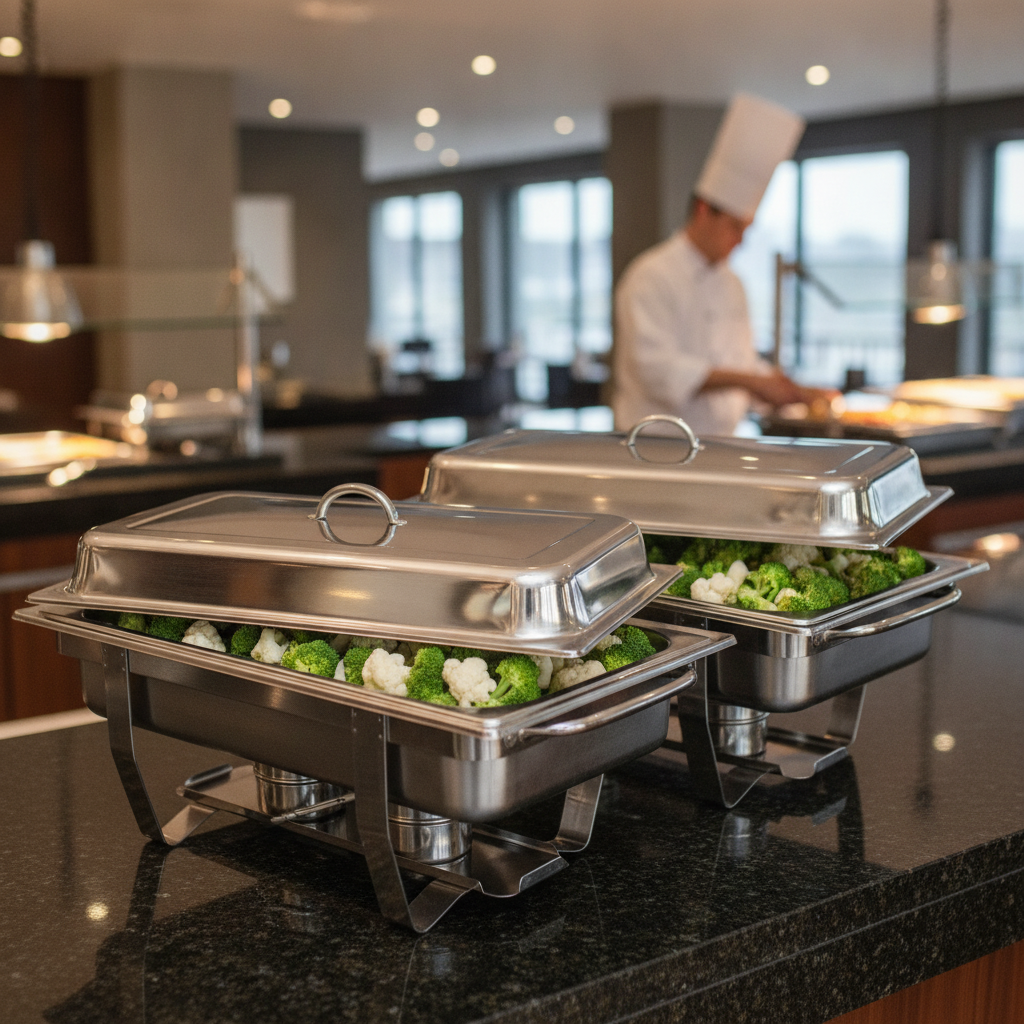 Stainless Steel Chafer Set 9L for Self-Service Buffets (Pack of 2)