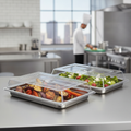 Clear Tritan Rectangular Buffet Covers 530x325mm for Food Displays (Pack of 2)