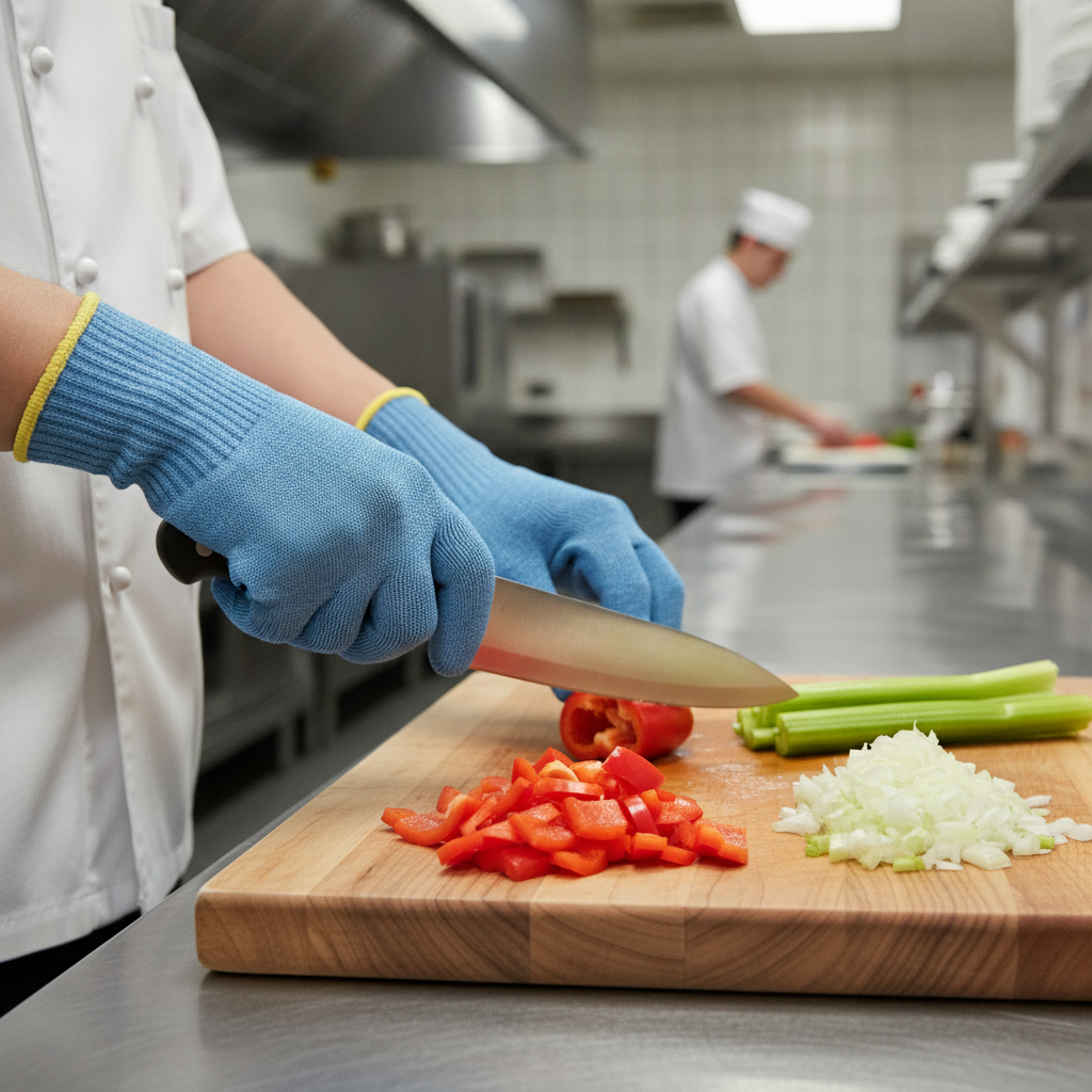 HDPE Cut Resistant Gloves for Food Industry Use (Size: 6/Small)