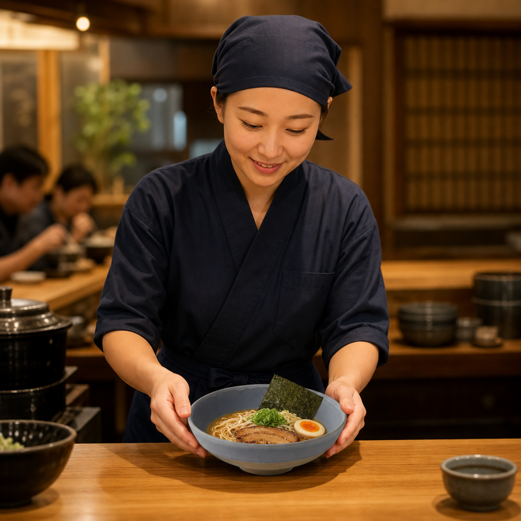 Ramen Bowls 970ml Vitrified Stoneware for Dining Experience (Pack of 6)