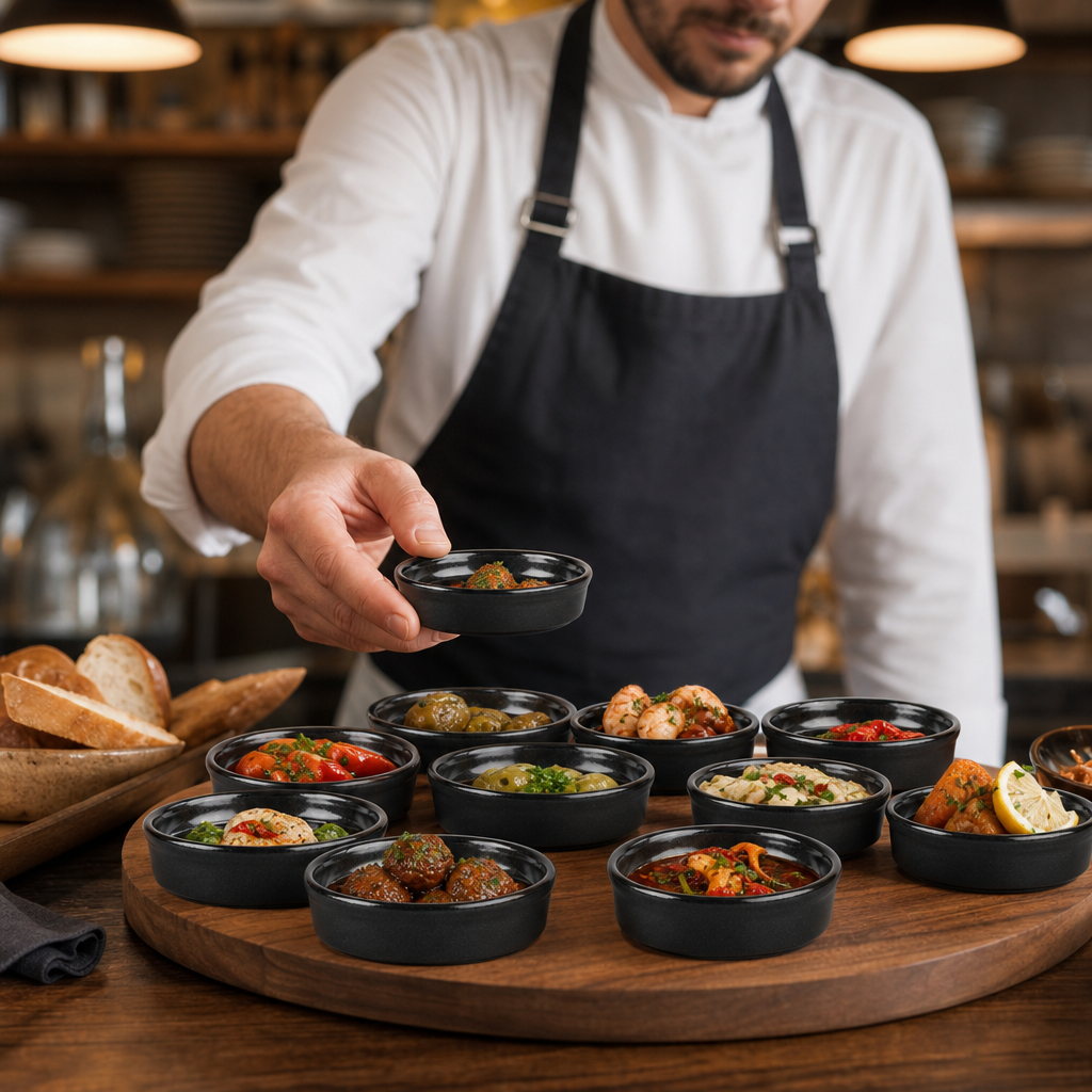 Mezze Dishes 110mm Porcelain for Tapas & Dips (Pack of 12)