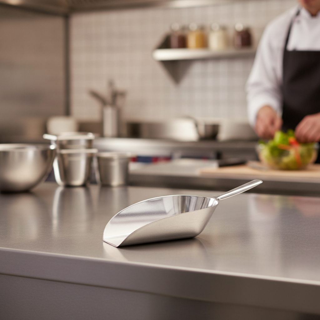 Aluminium Serving Scoop 1940ml for Catering Businesses