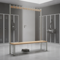 Powder Coated Steel Single-Sided Island Seating for Changing Rooms