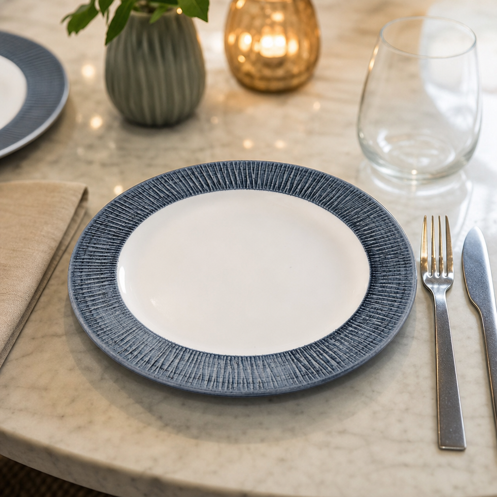 Patterned Plates 210mm Porcelain for Catering & Hospitality (Pack of 12)