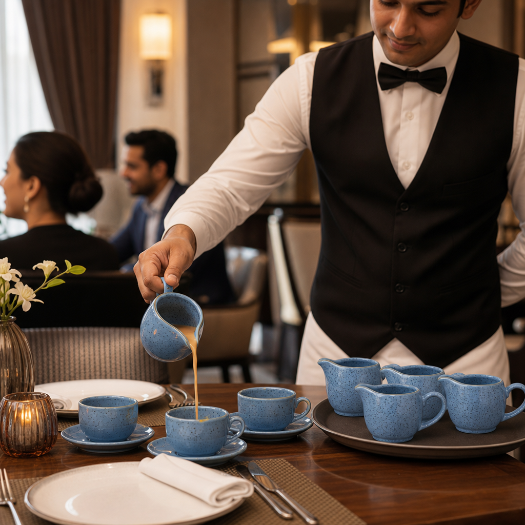 Super Vitrified Ceramic Jugs 114ml for Tea Service (Pack of 4)