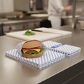 Paper Patterned Compostable Burger Wraps 300x250mm for Food Service (Pack of 200)