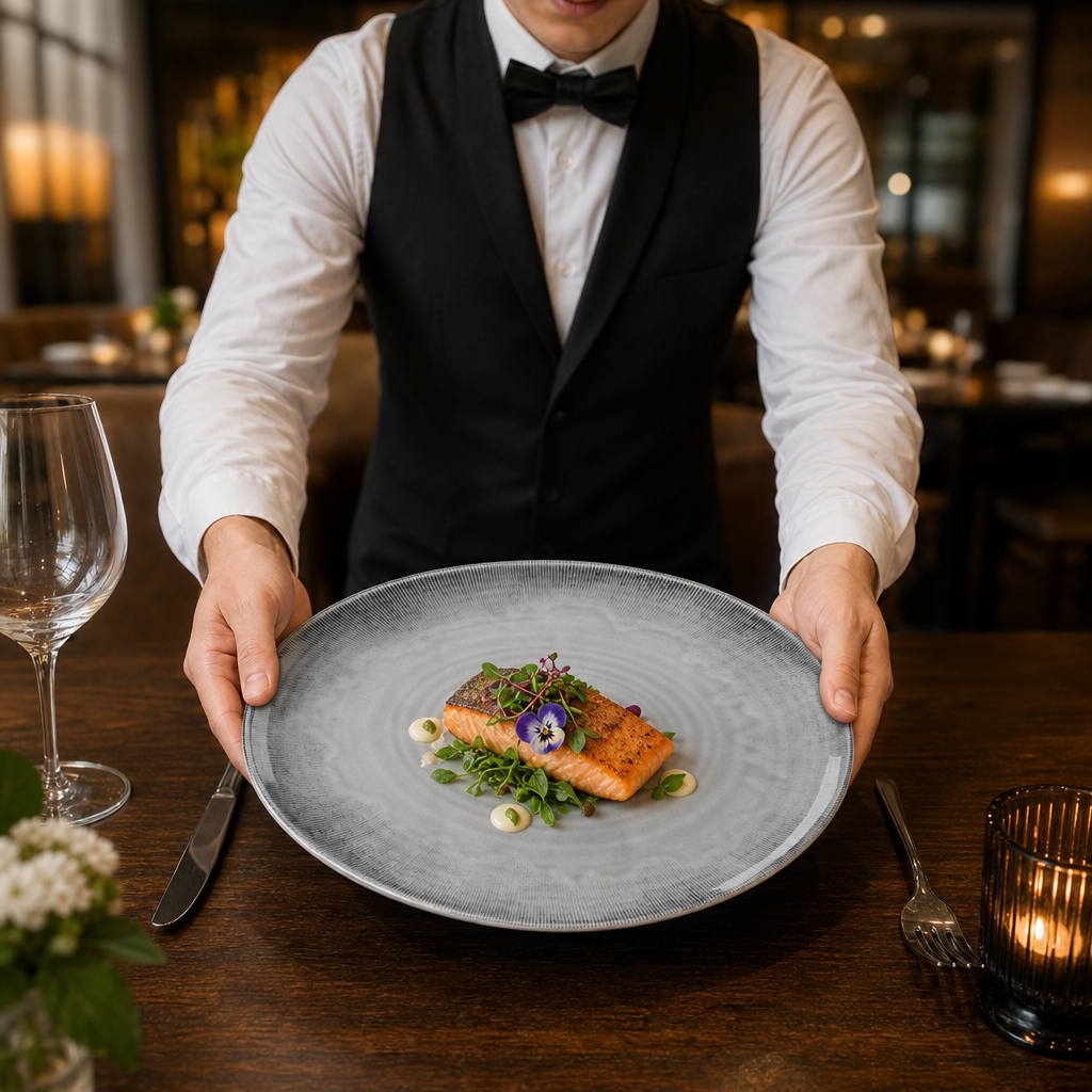 Organic Coupe Plates Finest Vitrified 295mm Ceramic for Dining (Pack of 12)