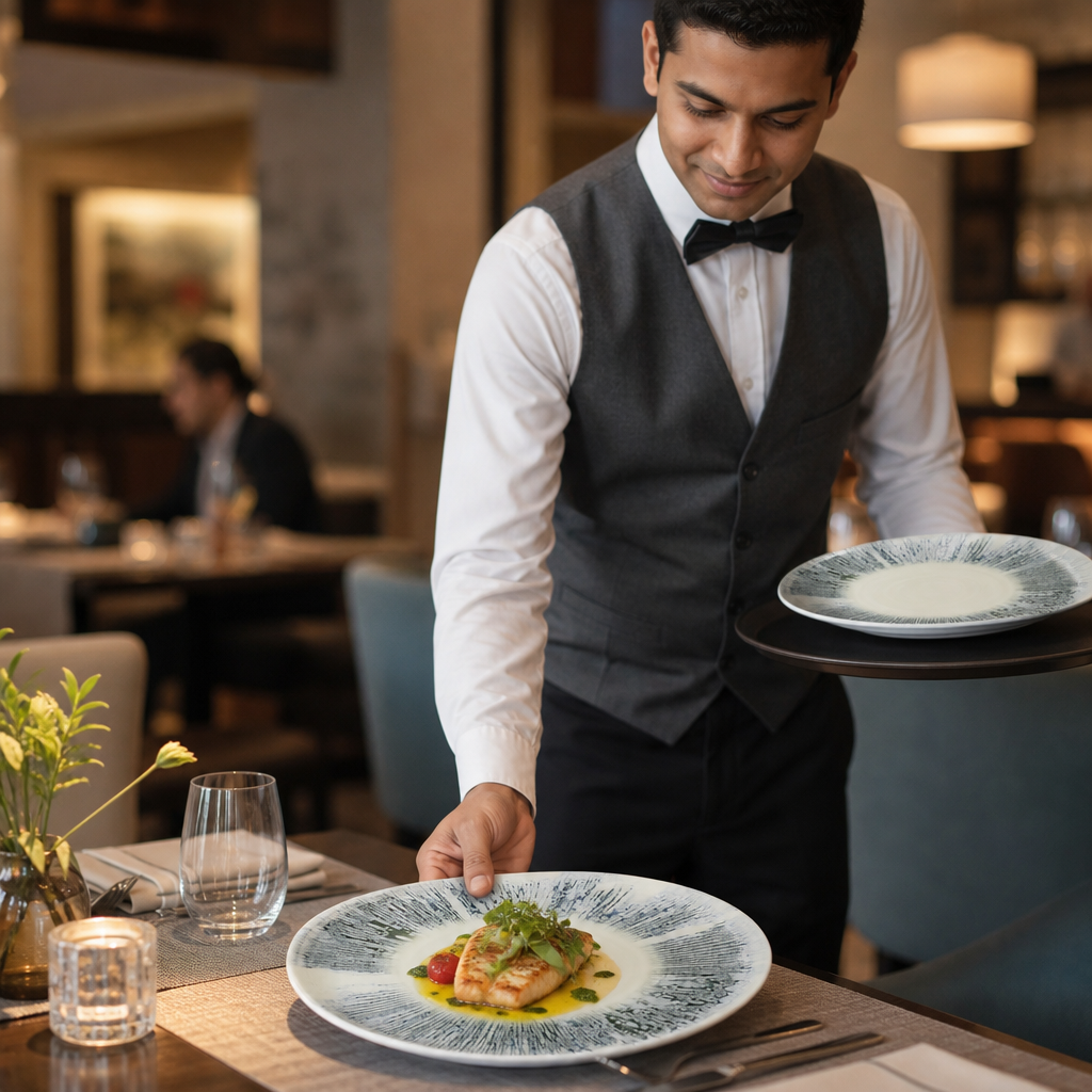Walled Plates 260mm Vitrified Ceramic for Dining (Pack of 6)