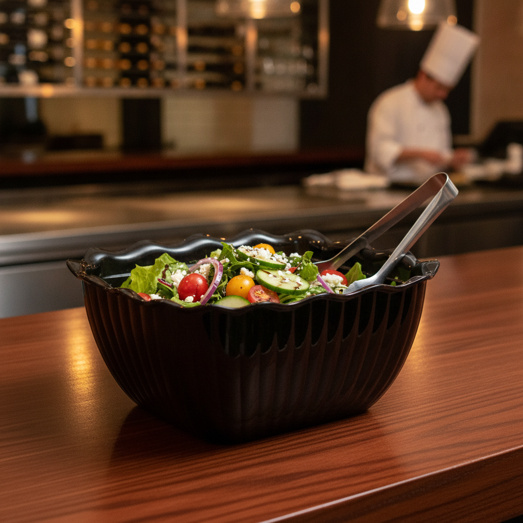 SAN Small Salad Crock 750ml for Food Display