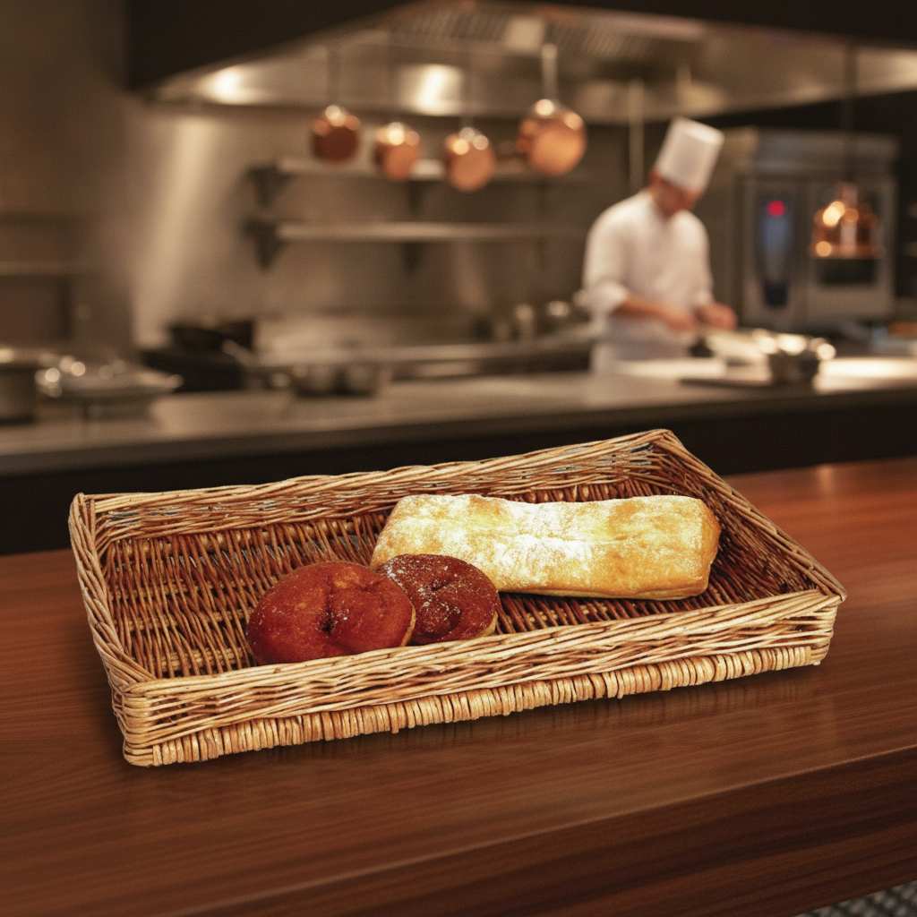 Wicker Counter Display Basket 510mm for Serving & Display