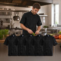 Unisex Black Chef Jackets Multipack for Commercial Kitchens