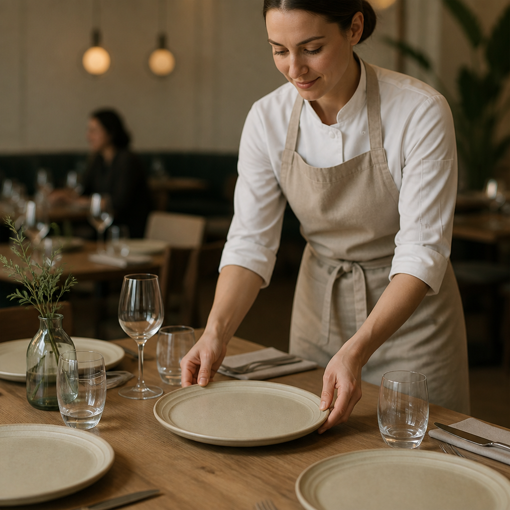 Plates 330mm Stoneware for Dining Tables (Pack of 6)