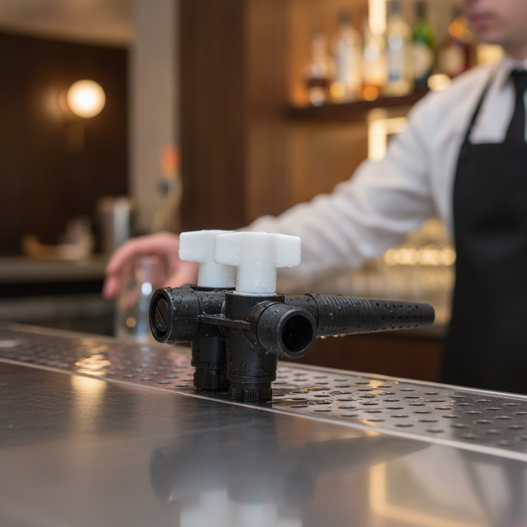 Plastic Double BSP Tap 3/4in for Bars & Pubs