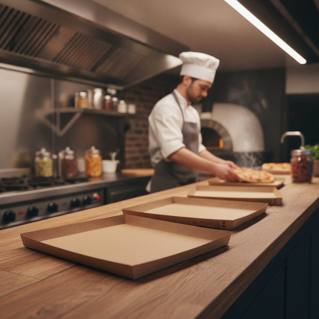 Paperboard 10" Pizza Trays for Food Trucks & Catering (Pack of 350)