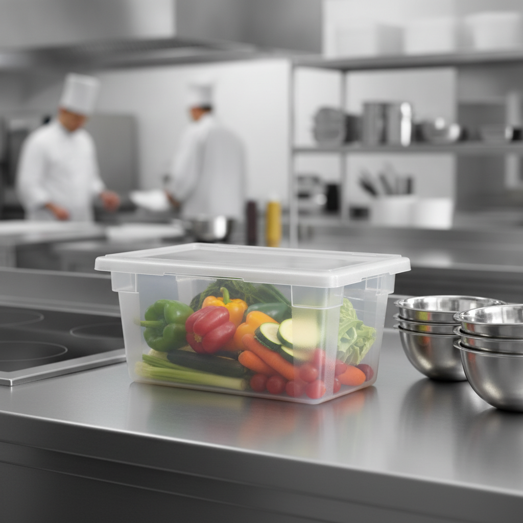 Clear ABS Food Storage Container 18L for Professional Kitchens