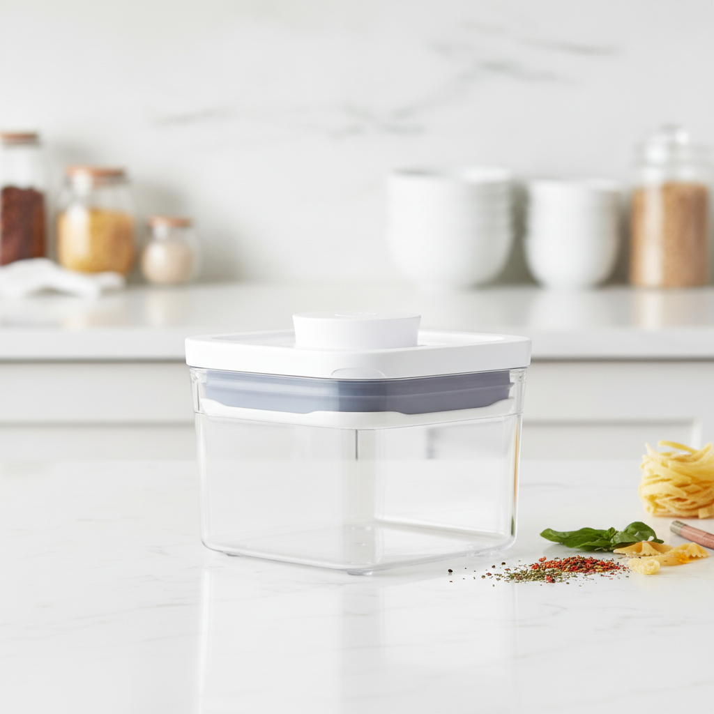 Plastic Square Food Storage Container 400ml for Kitchen Use