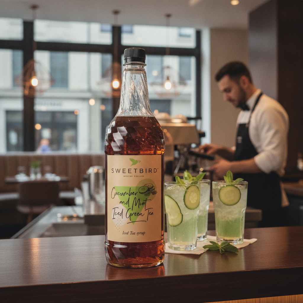 Cucumber & Mint Green Tea Syrup 1L for Refreshing Beverages