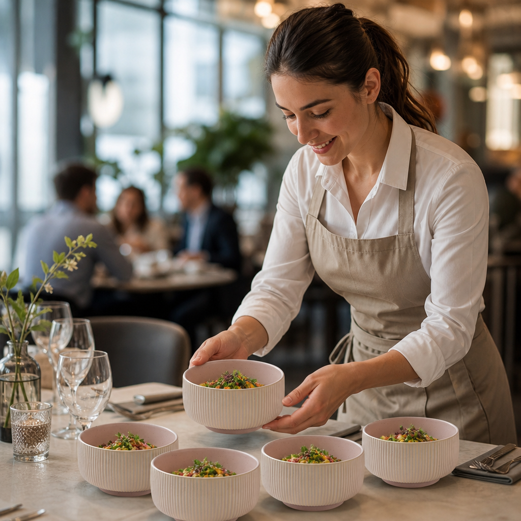Deep Bowls 150mm Stoneware for Modern Dining (Pack of 6)