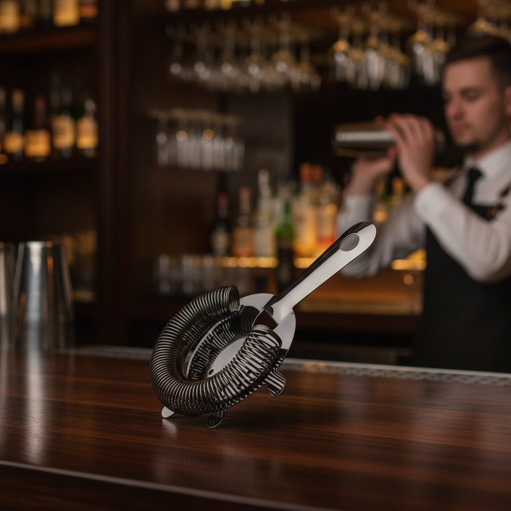 Stainless Steel Hawthorne Strainer 150mm for Cocktail Service