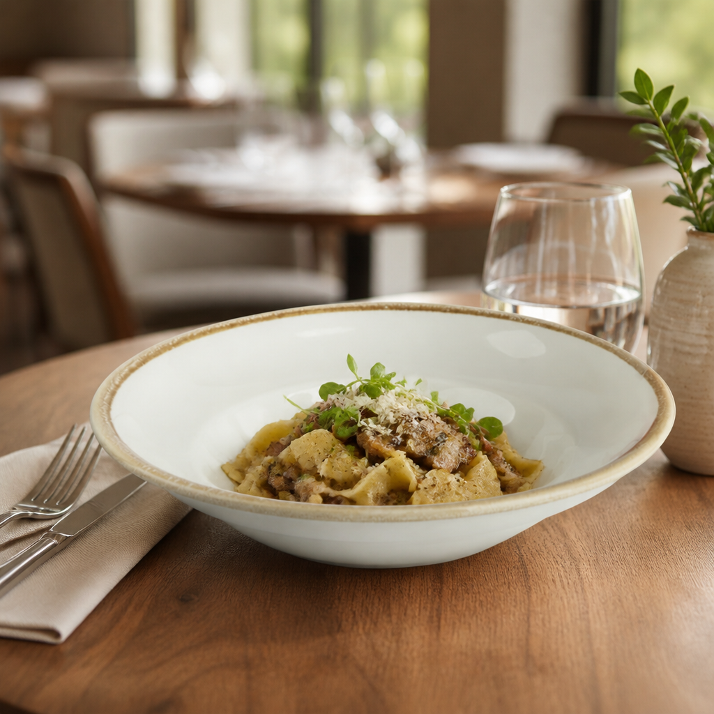 Chalk Porcelain Pasta Bowls 250mm for Restaurants & Cafés