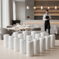 Alumina Vitrified Ceramic White Bud Vases 2.52kg for Fine Dining (Pack of 12)