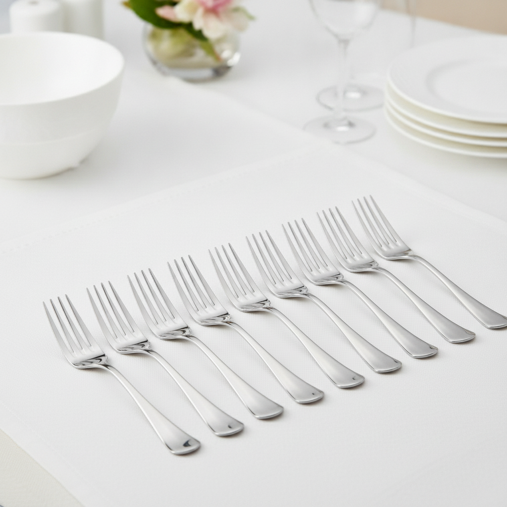 18/10 Stainless Steel Dessert Fork for Fine Dining (Pack of 12)