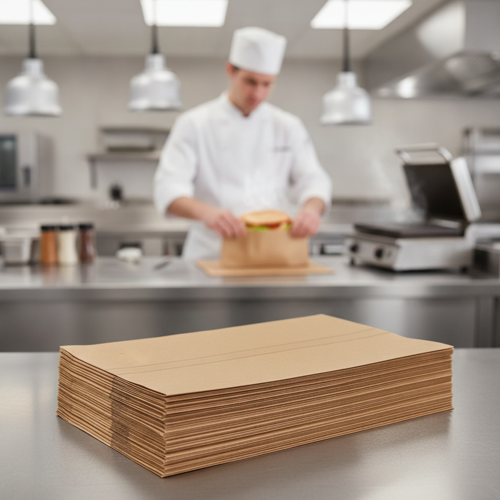 Grease Resistant Paper Contact Grill Bags 260mm for Cafés (Pack of 500)