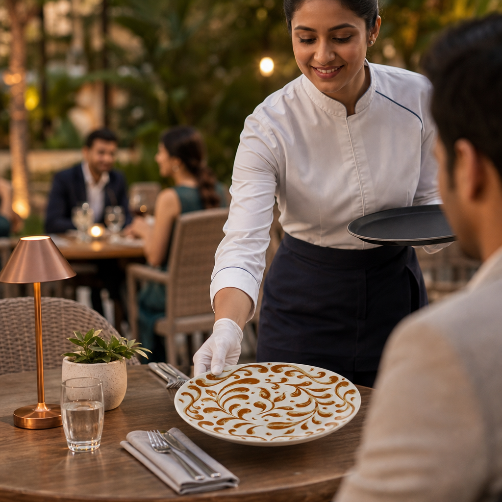 Alumina Coupe Plates 252.5mm Vitrified Ceramic for Outdoor Dining (Pack of 12)