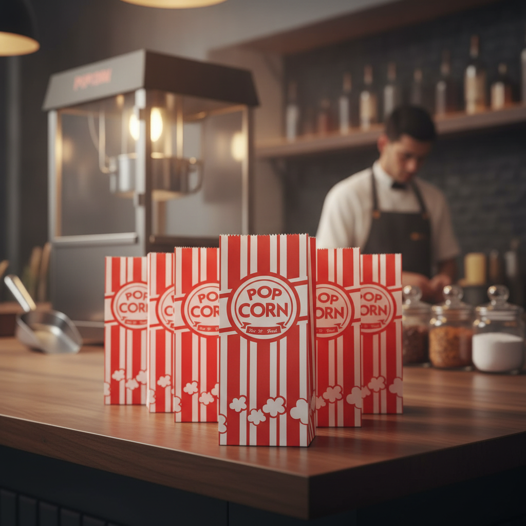 Paper Medium Popcorn Bags 1oz for Parties & Events (Pack of 1000)