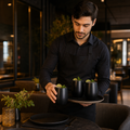 Crystal Glass Matte Black Tumblers 360ml for Bars & Restaurants (Pack of 24)