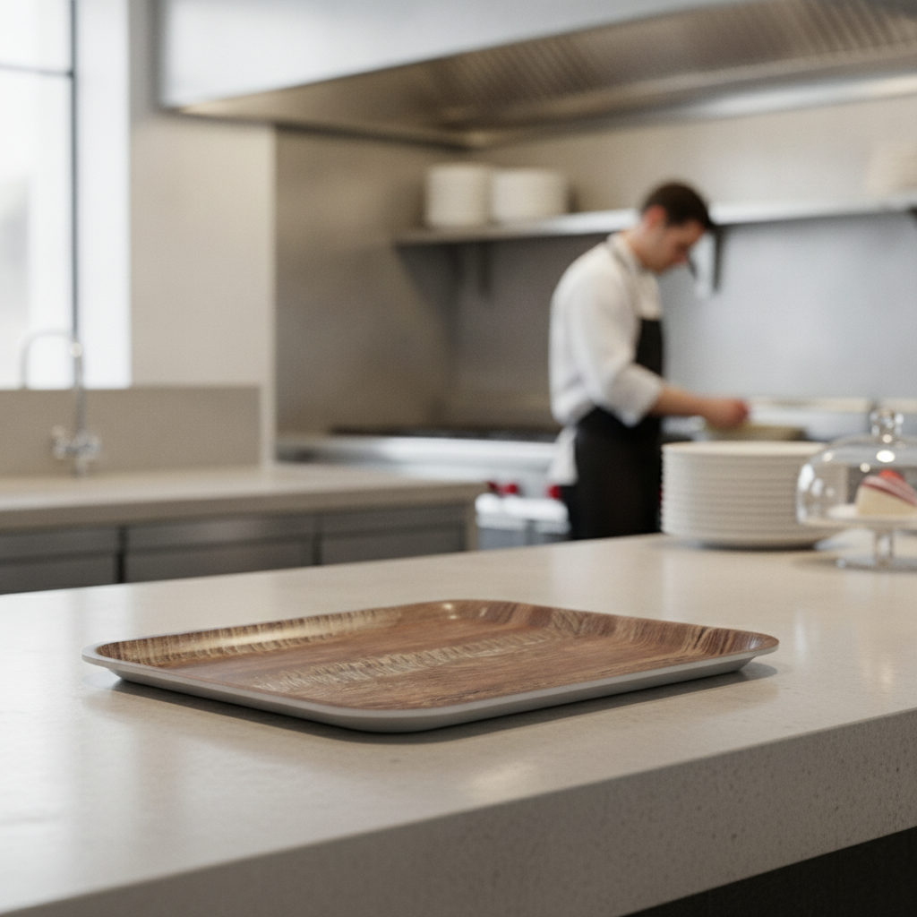 Laminate Rectangular Tray 460mm for Food Service