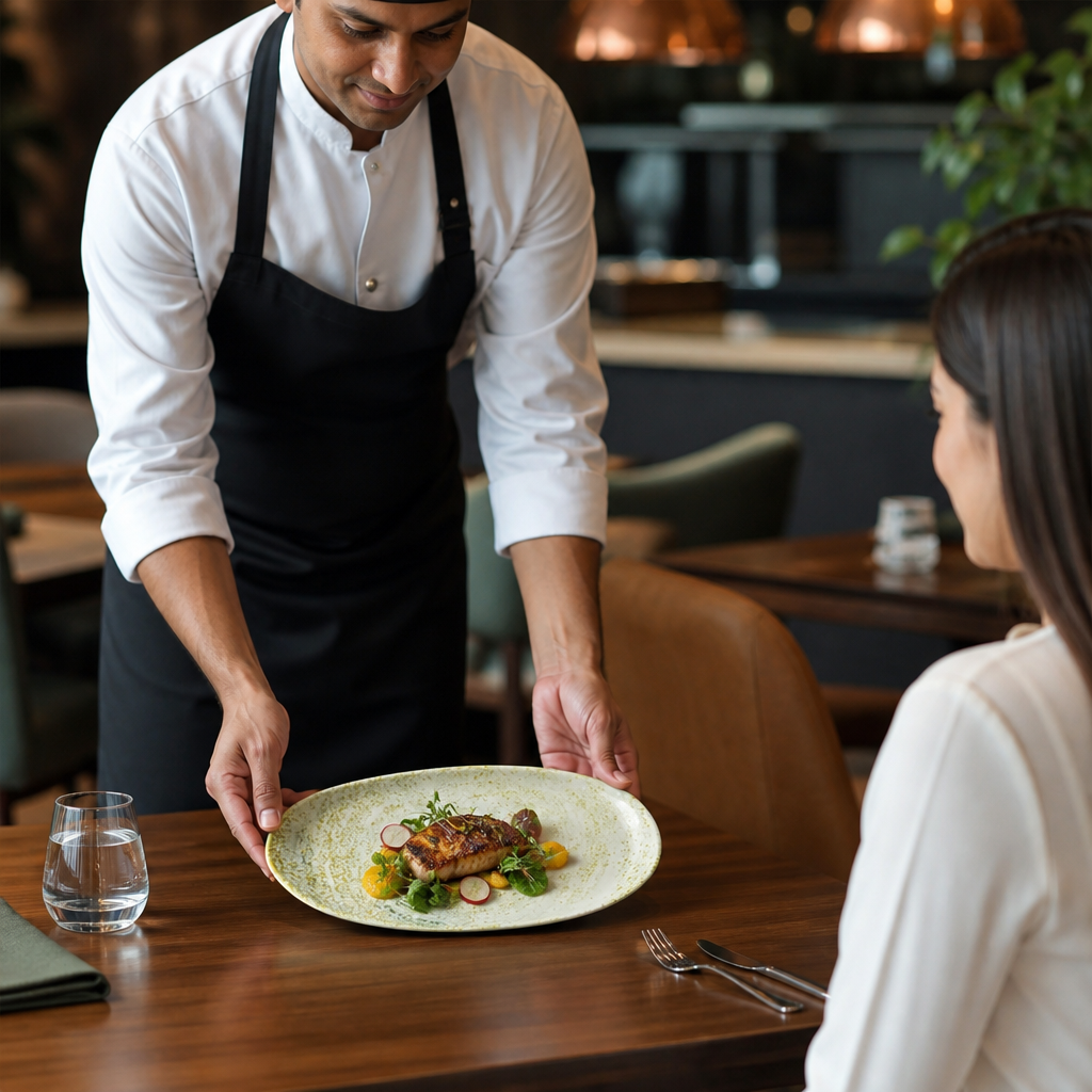 Oblong Plates 260x150mm Vitrified Ceramic for Hospitality (Pack of 6)