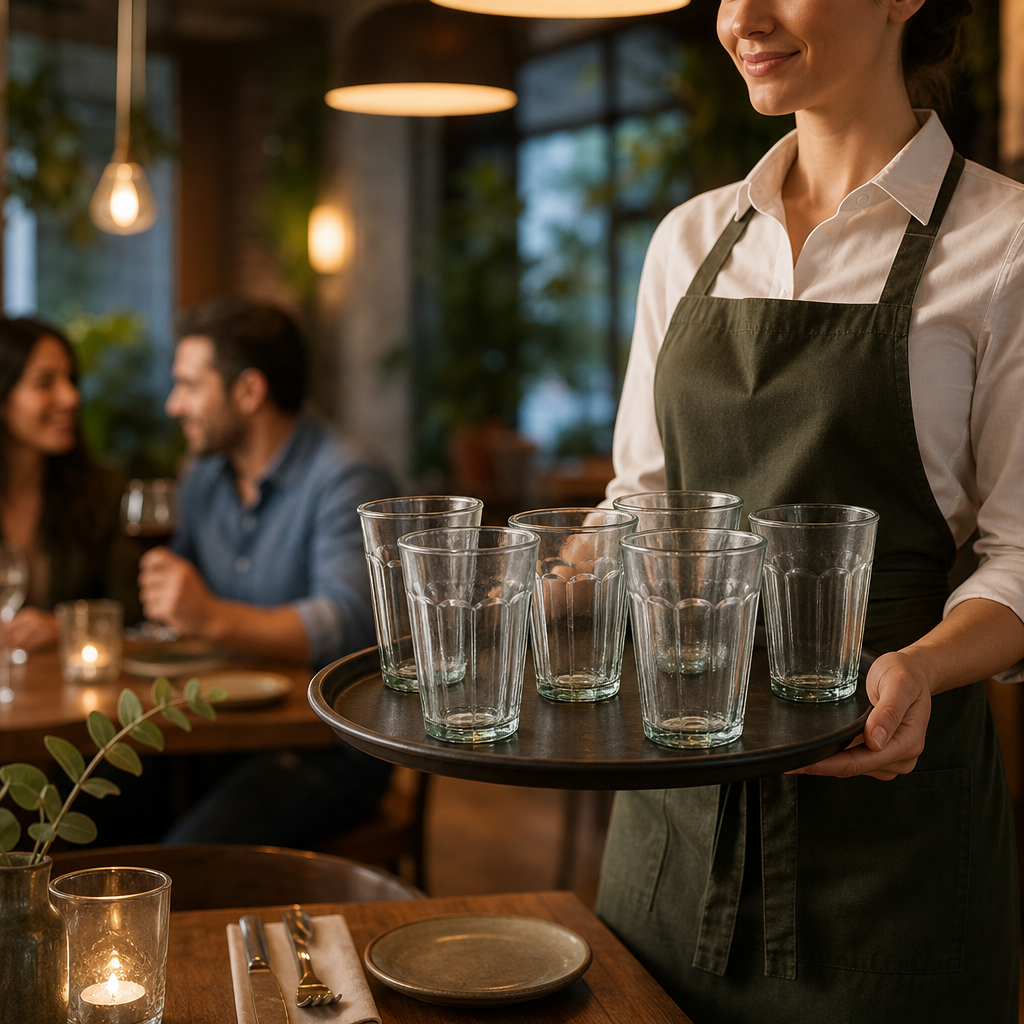 Recycled Glass Tumblers 400ml for Bars & Restaurants (Pack of 6)