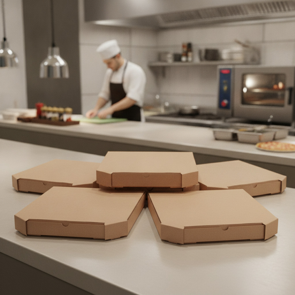 Cardboard Pizza Boxes 9" for Takeaway Services (Pack of 100)