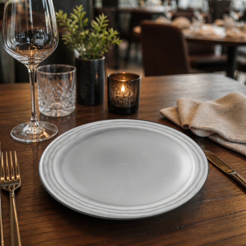 Norse Plates 178mm Grey China for Professional Use (Pack of 12)
