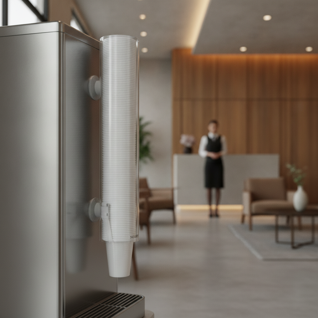 Plastic Water Cooler Cup Dispenser 120ml for Lobbies & Waiting Rooms