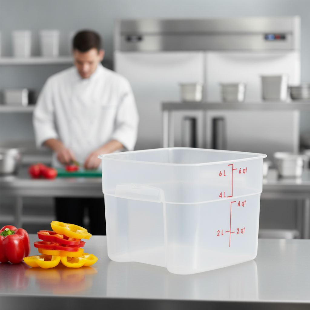 Polypropylene CamSquare Container 5.7L for Commercial Kitchens