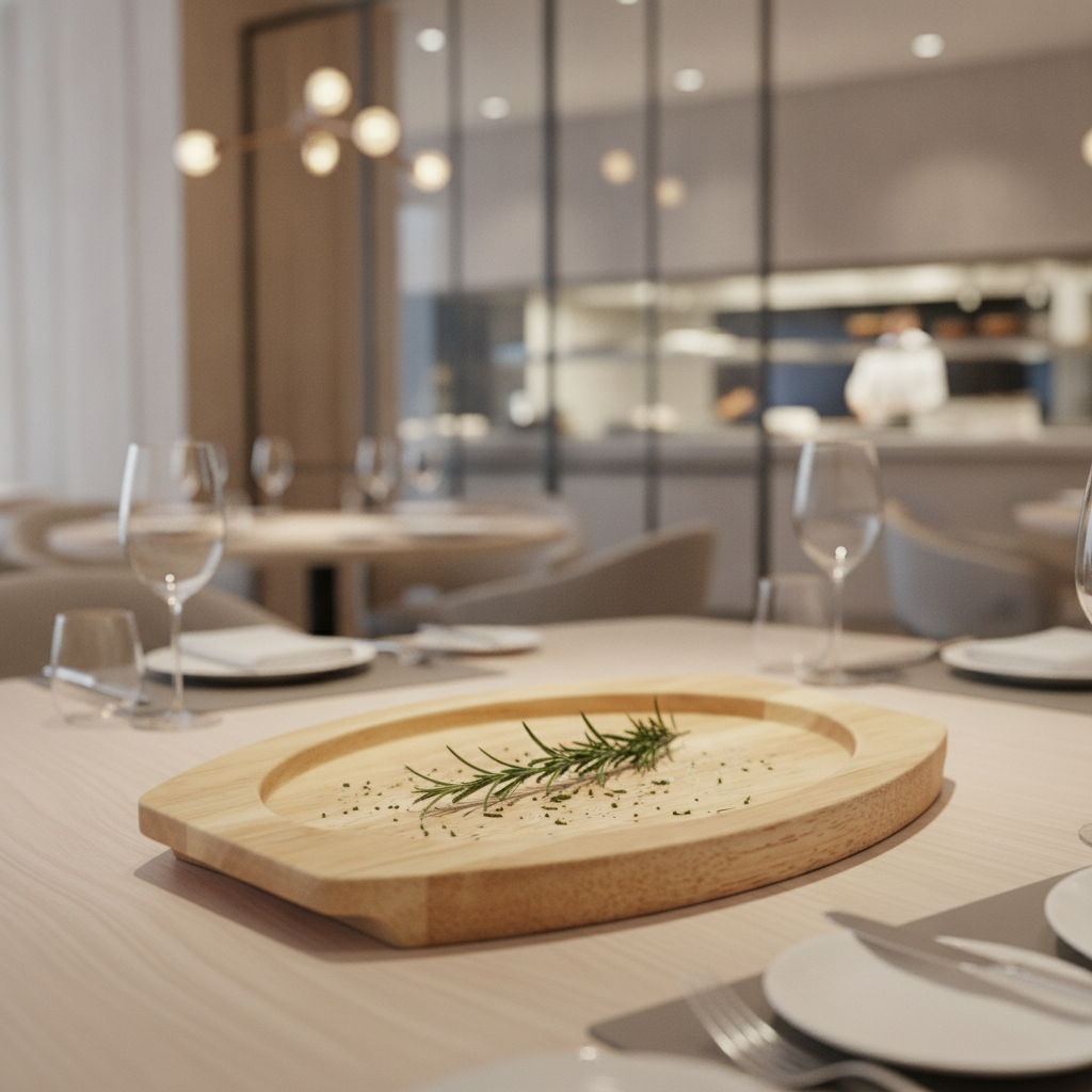 Hevea Wooden Serving Board 260x165mm for Table Service