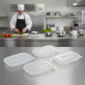 Polypropylene Rectangular Container Lids for Food Storage (Pack of 300)