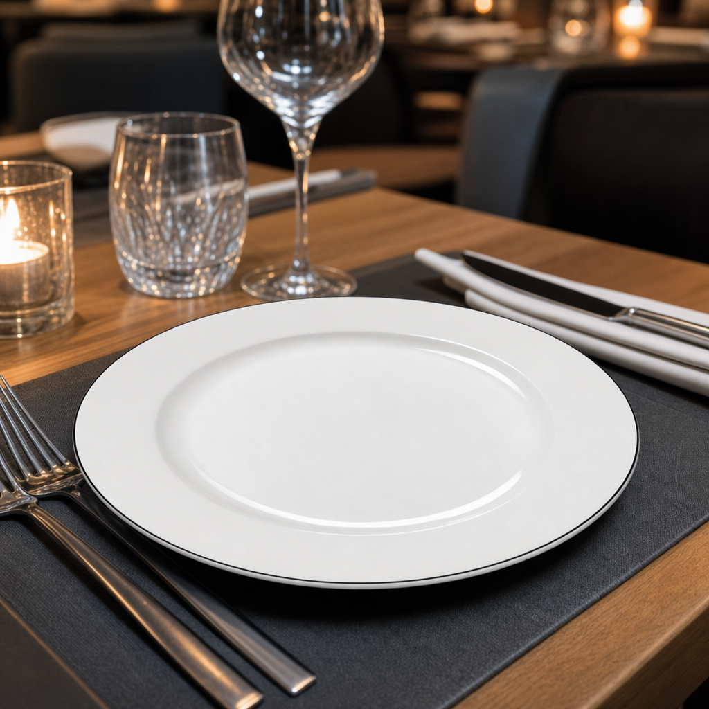 Plates 170mm White Porcelain for Catering Environments (Pack of 12)
