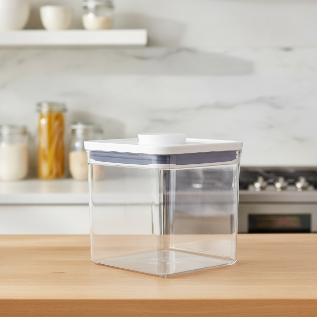 Plastic Square Food Storage Container 2.6L for Kitchen Use