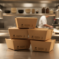 Paperboard Kraft Takeaway Boxes 800ml for Eco-Friendly Dining (Pack of 500)
