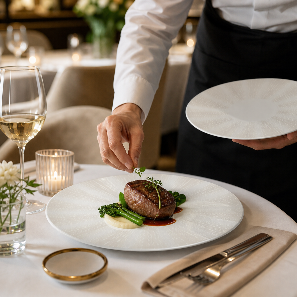 Plates 310mm Bone China for Elegant Dining (Pack of 6)