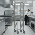 Stainless Steel Gastronorm Racking Trolley 20 Shelf for Commercial Use