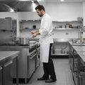 Polycotton Black Chef Trousers for Kitchen Staff (Sizes XS-3XL)