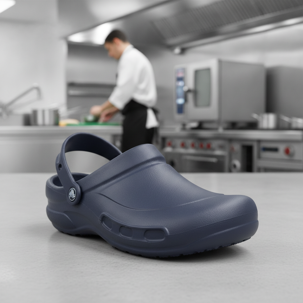 Croslite Resin Navy Bistro Clogs for Comfortable Service
