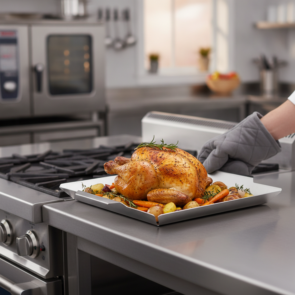 Stainless Steel Poultry Roaster 320x380mm for Cooking Meats