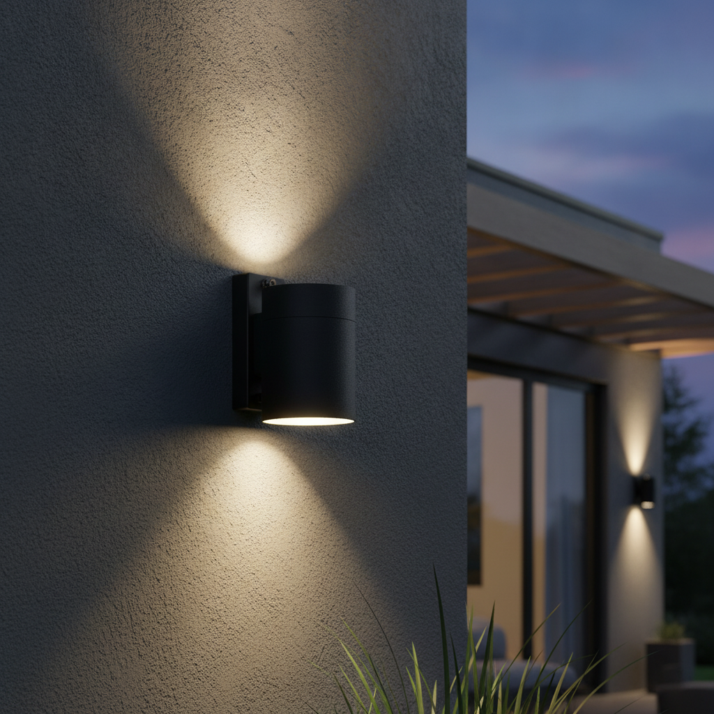 Metal Black Outdoor Wall Light for Modern Exteriors